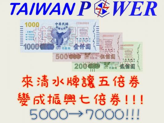 【TAIWAN POWER】清水牌 振興七倍券活動開跑囉~~~~~~~~~~